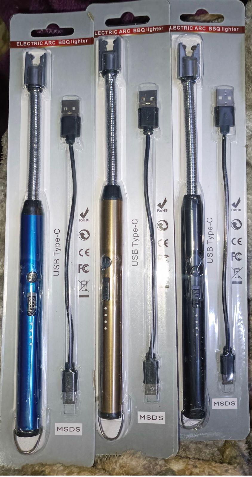 Stainless Steel Electric Rechargeable Arc Lighter