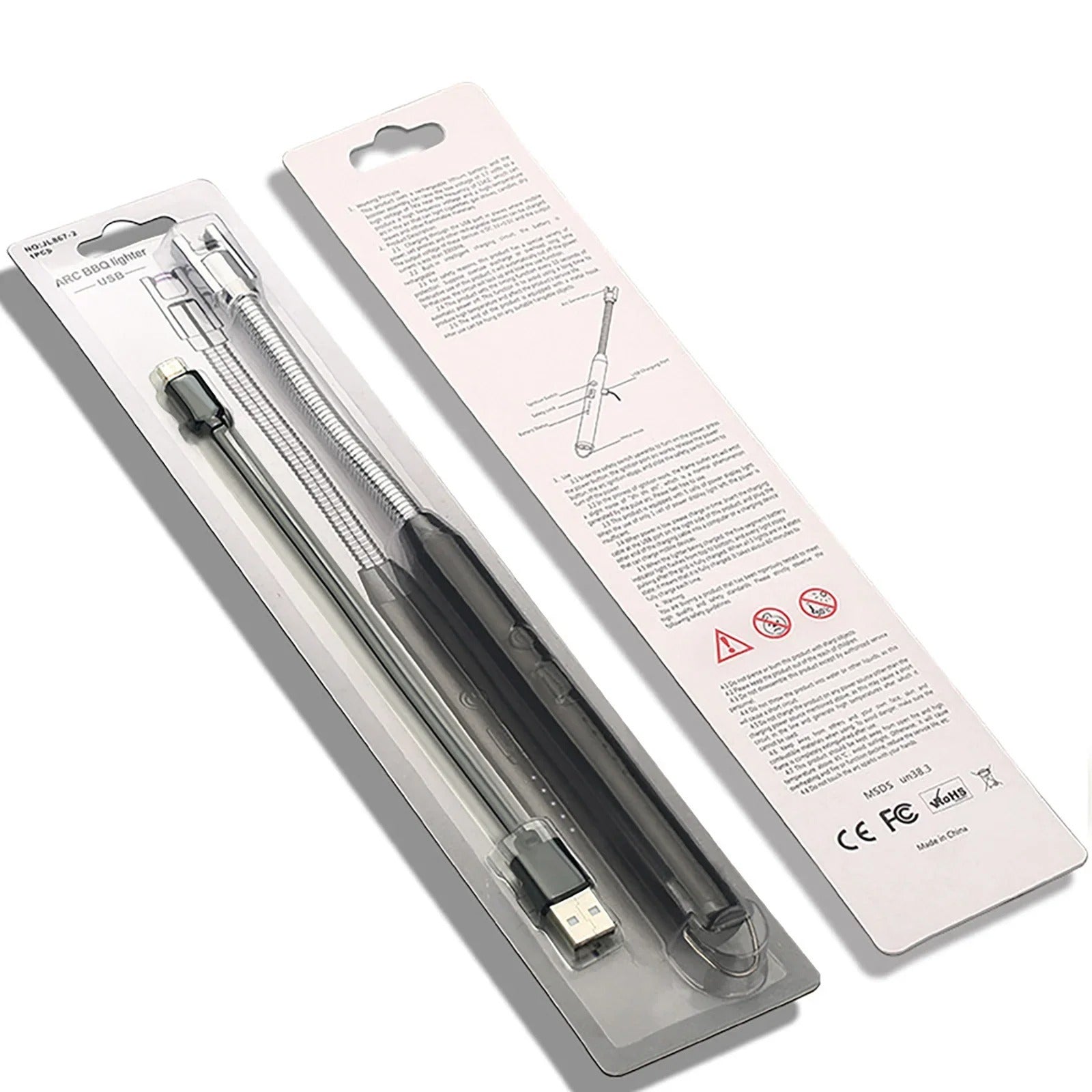 Stainless Steel Electric Rechargeable Arc Lighter