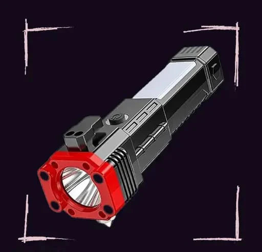 Multifunction Emergency Hammer Flashlight with Power Bank