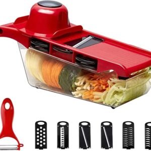 10 in 1 Vegetable Cutter Mandoline Slicer with Container & Peeler