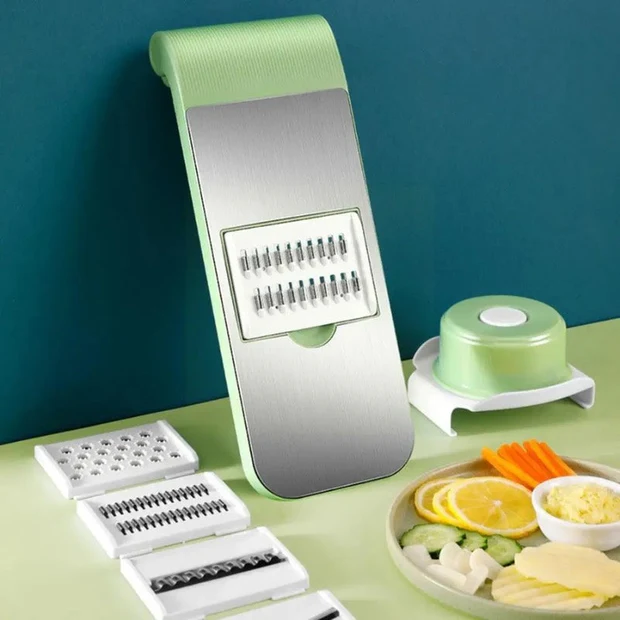 5 in 1 Vegetable Cutter Stainless Steel Kitchen Tool - Image 4