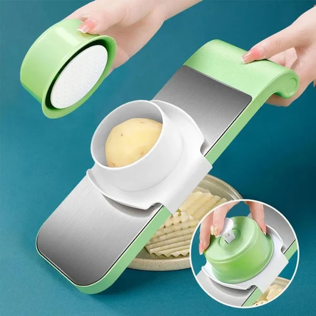 5 in 1 Vegetable Cutter Stainless Steel Kitchen Tool - Image 3