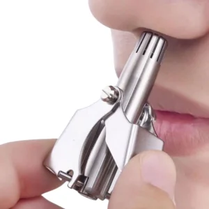 Manual Stainless Steel Nose & Ear Hair Trimmer – Painless Grooming