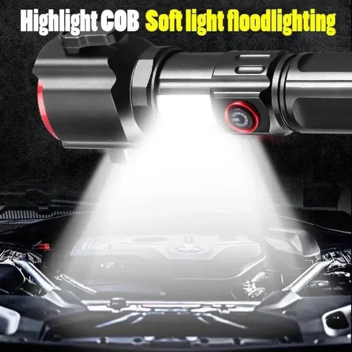 RL-2210 Rechargeable LED Emergency Flashlight Power Bank 1KM - Image 4