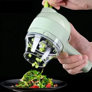 Rechargeable 4 In 1 Electric Vegetable Cutter Handheld Processor