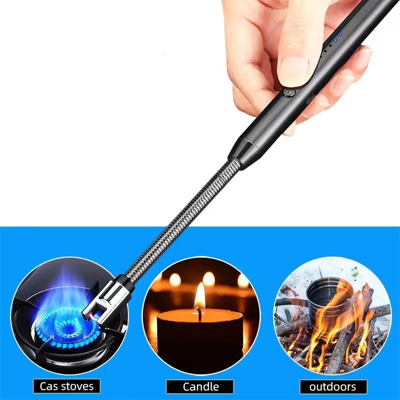 Stainless Steel Electric Rechargeable Arc Lighter USB Flameless - Image 2